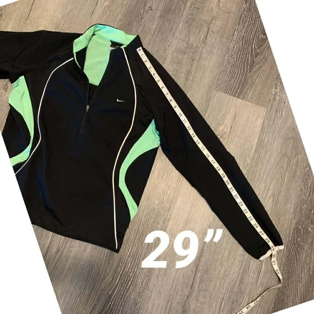 Nike sphere dry black/mint quarter zip pull-over size M